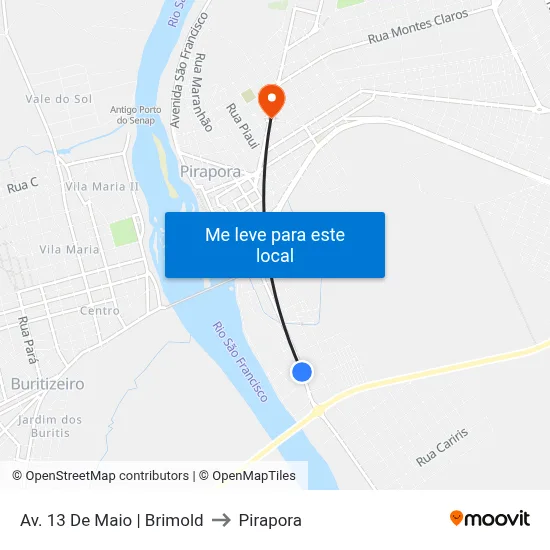 Av. 13 De Maio | Brimold to Pirapora map