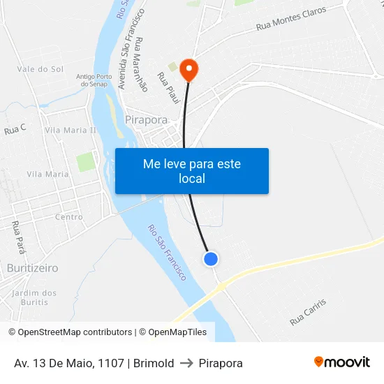 Av. 13 De Maio, 1107 | Brimold to Pirapora map