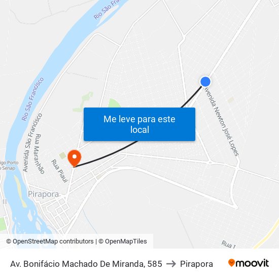 Av. Bonifácio Machado De Miranda, 585 to Pirapora map