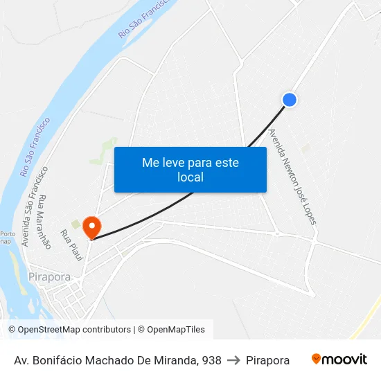Av. Bonifácio Machado De Miranda, 938 to Pirapora map