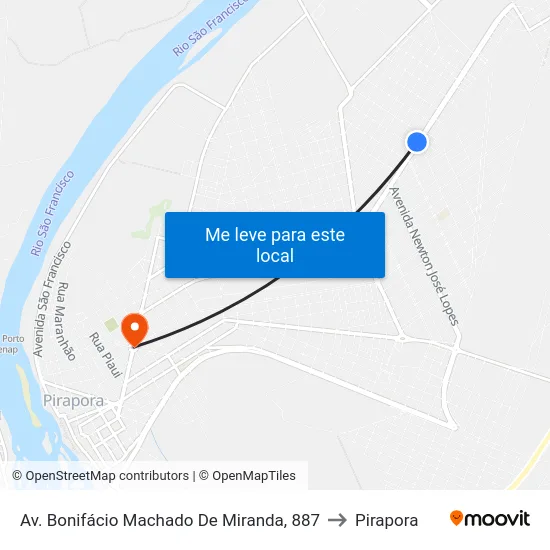 Av. Bonifácio Machado De Miranda, 887 to Pirapora map