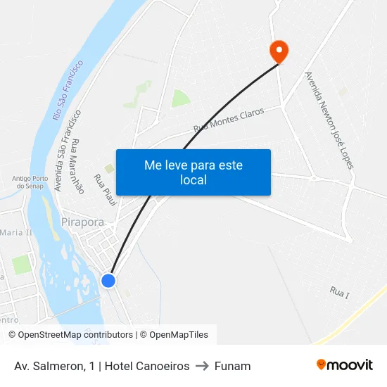 Av. Salmeron, 1 | Hotel Canoeiros to Funam map