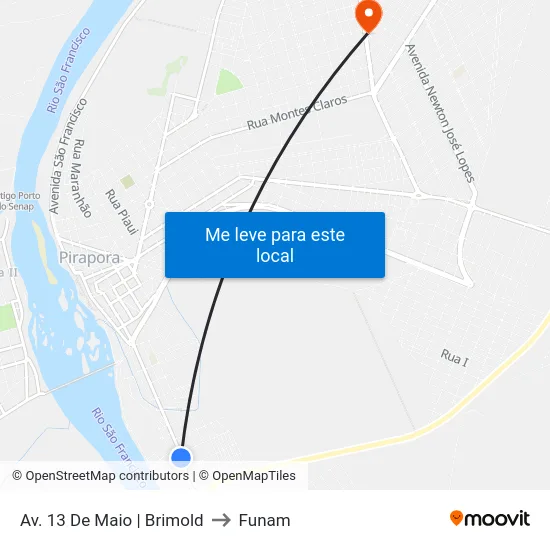 Av. 13 De Maio | Brimold to Funam map