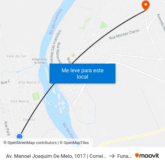 Av. Manoel Joaquim De Melo, 1017 | Correios to Funam map