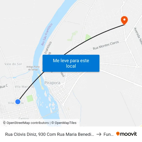 Rua Clóvis Diniz, 930 Com Rua Maria Benedita Dos Santos to Funam map