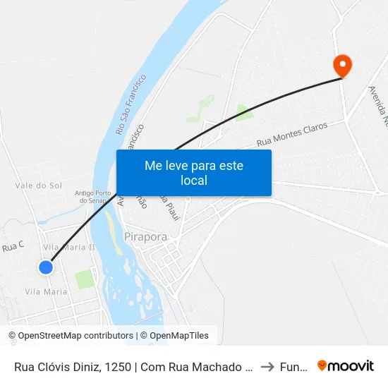 Rua Clóvis Diniz, 1250 | Com Rua Machado De Assis to Funam map