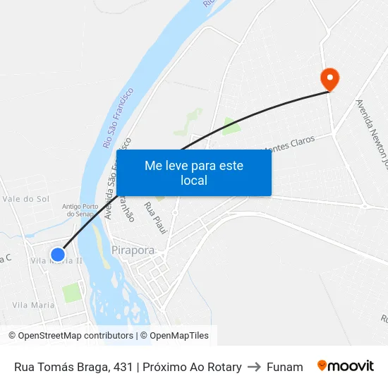 Rua Tomás Braga, 431 | Próximo Ao Rotary to Funam map