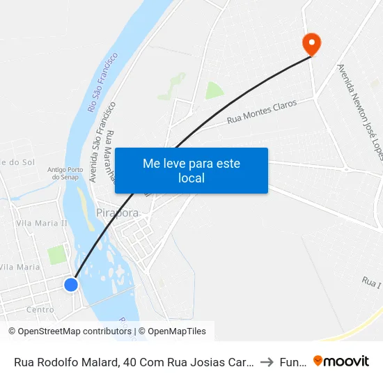 Rua Rodolfo Malard, 40 Com Rua Josias Carneiro De Abreu to Funam map