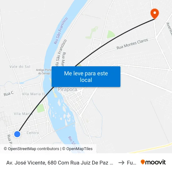 Av. José Vicente, 680 Com Rua Juiz De Paz Jovino Francisco Braga to Funam map