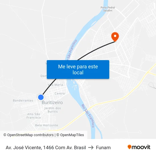 Av. José Vicente, 1466 Com Av. Brasil to Funam map
