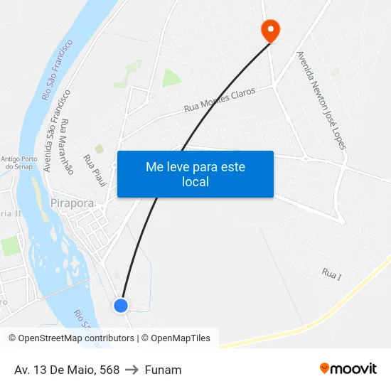 Av. 13 De Maio, 568 to Funam map