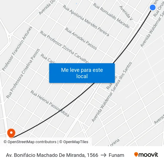 Av. Bonifácio Machado De Miranda, 1566 to Funam map