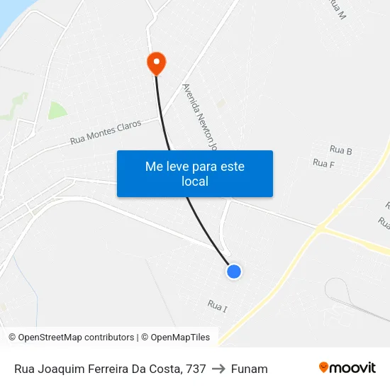 Rua Joaquim Ferreira Da Costa, 737 to Funam map