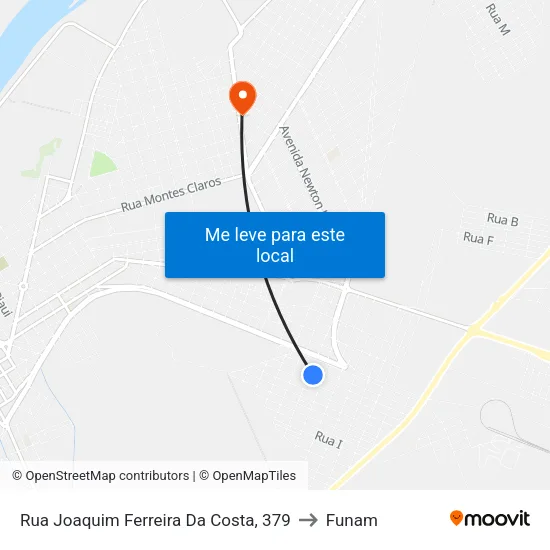 Rua Joaquim Ferreira Da Costa, 379 to Funam map