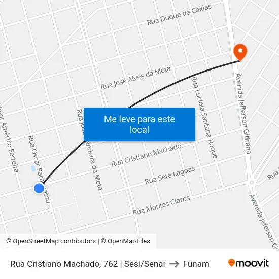 Rua Cristiano Machado, 762 | Sesi/Senai to Funam map