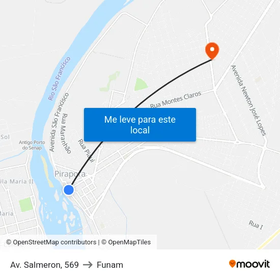 Av. Salmeron, 569 to Funam map
