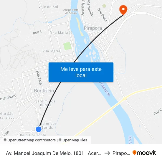 Av. Manoel Joaquim De Melo, 1801 | Acerolas to Pirapora map