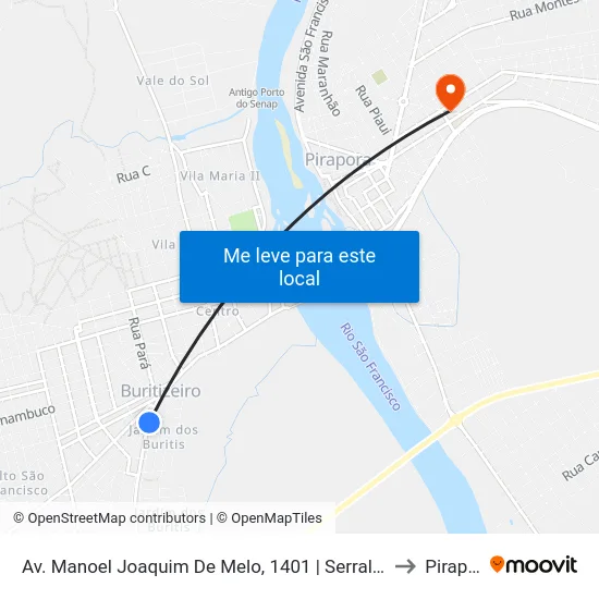 Av. Manoel Joaquim De Melo, 1401 | Serralheria Buritis to Pirapora map