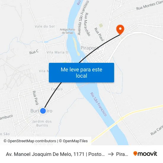 Av. Manoel Joaquim De Melo, 1171 | Postos De Gasolina to Pirapora map