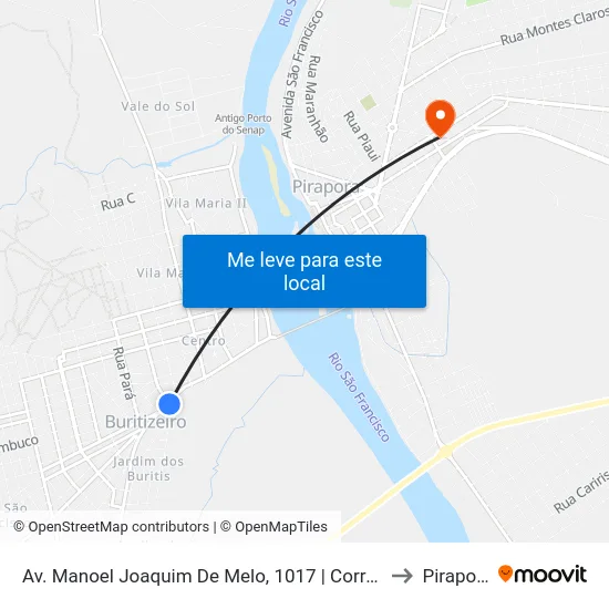 Av. Manoel Joaquim De Melo, 1017 | Correios to Pirapora map