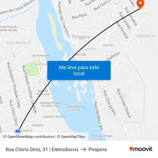 Rua Clóvis Diniz, 31 | Eletrodiscos to Pirapora map