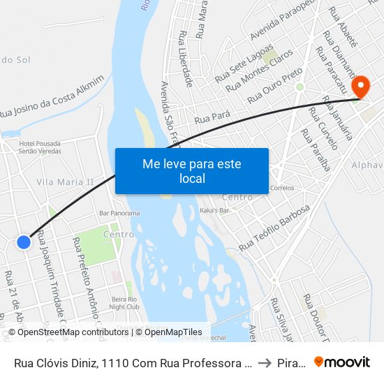 Rua Clóvis Diniz, 1110 Com Rua Professora Anísia Saliba Cordeiro to Pirapora map