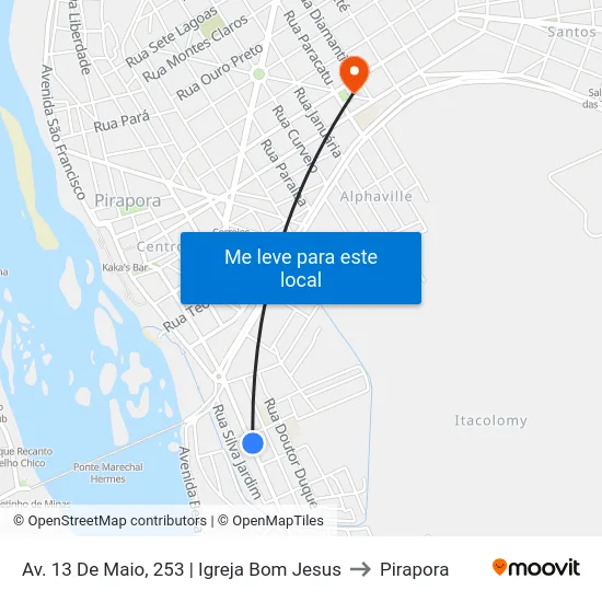 Av. 13 De Maio, 253 | Igreja Bom Jesus to Pirapora map
