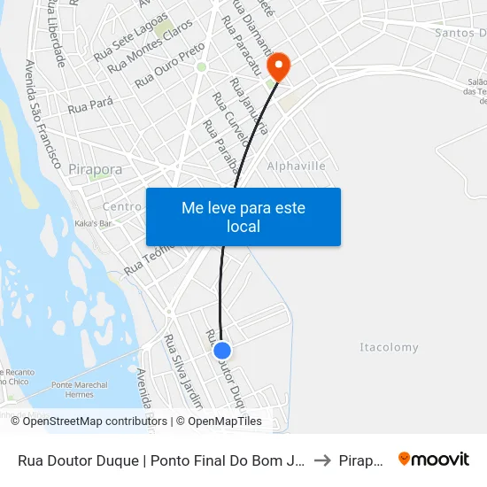 Rua Doutor Duque | Ponto Final Do Bom Jesus to Pirapora map