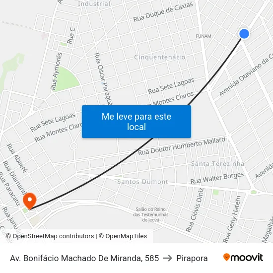 Av. Bonifácio Machado De Miranda, 585 to Pirapora map