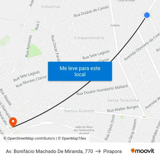 Av. Bonifácio Machado De Miranda, 770 to Pirapora map
