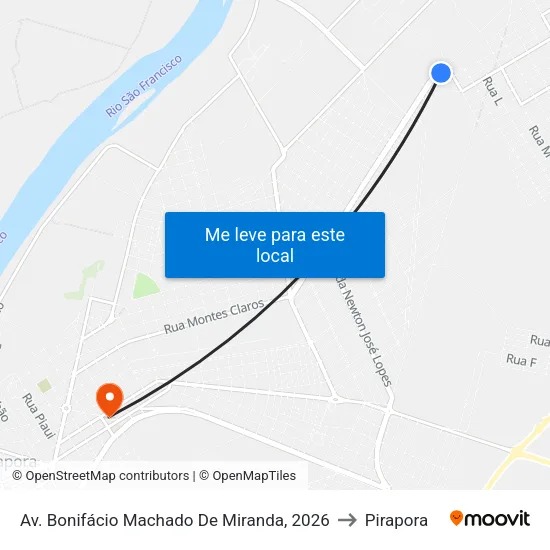 Av. Bonifácio Machado De Miranda, 2026 to Pirapora map
