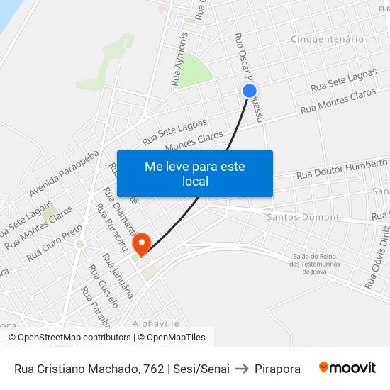 Rua Cristiano Machado, 762 | Sesi/Senai to Pirapora map