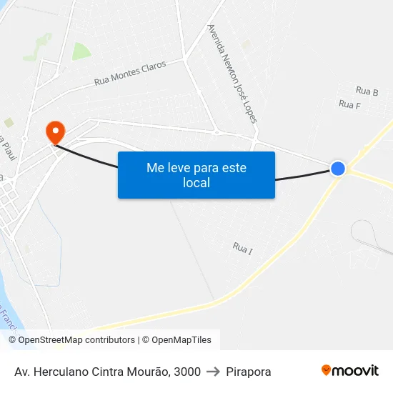 Av. Herculano Cintra Mourão, 3000 to Pirapora map