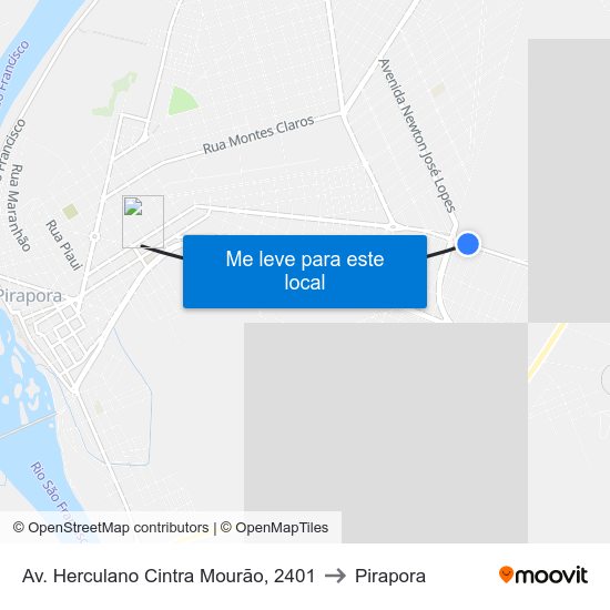 Av. Herculano Cintra Mourão, 2401 to Pirapora map