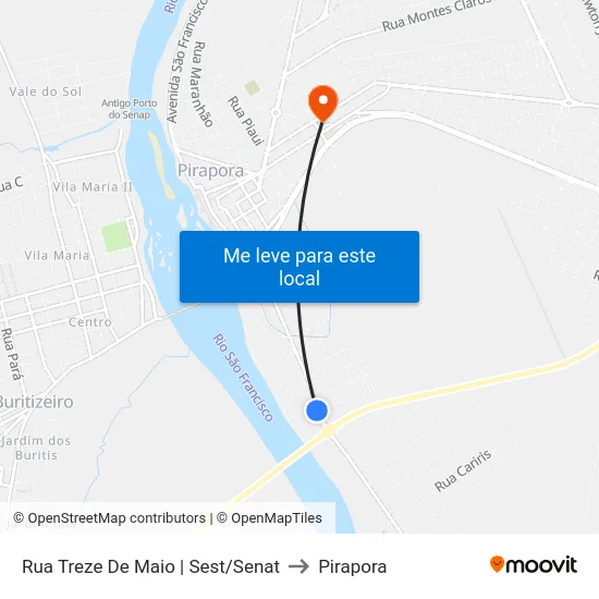 Rua Treze De Maio | Sest/Senat to Pirapora map