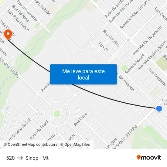 520 to Sinop - Mt map