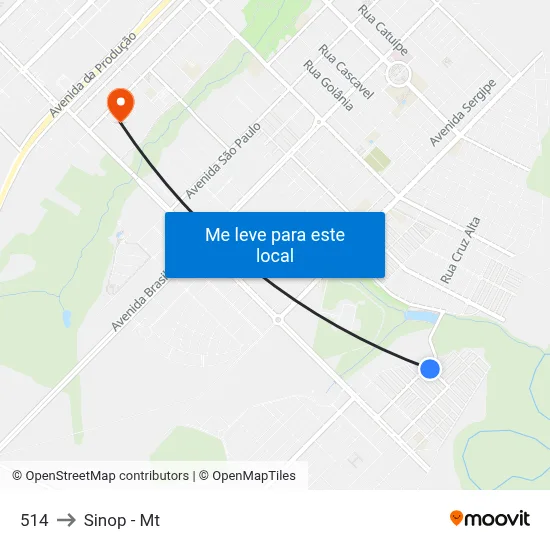 514 to Sinop - Mt map
