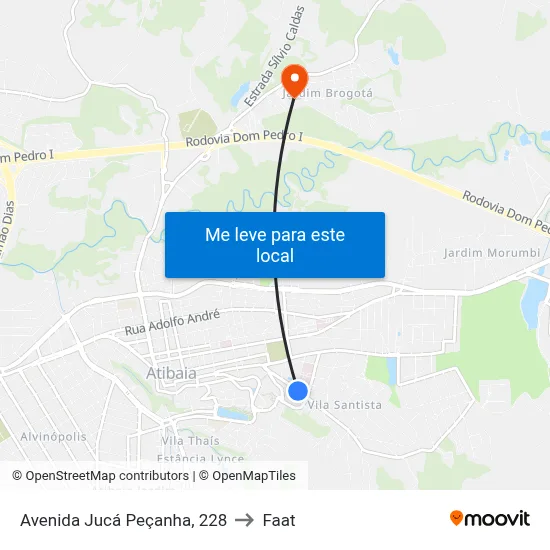 Avenida Jucá Peçanha, 228 to Faat map