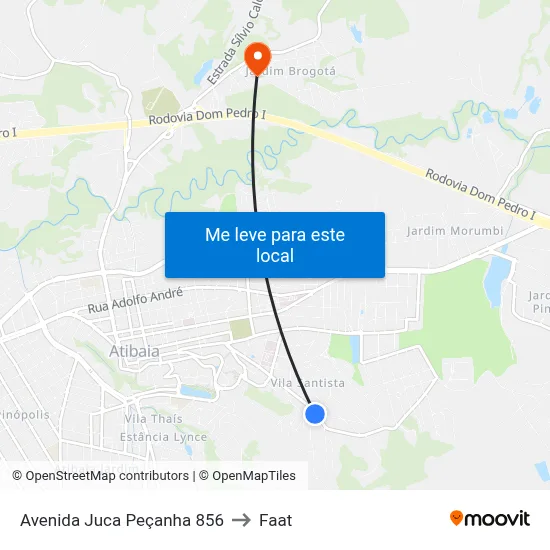 Avenida Juca Peçanha 856 to Faat map