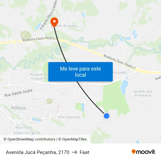 Avenida Jucá Peçanha, 2170 to Faat map