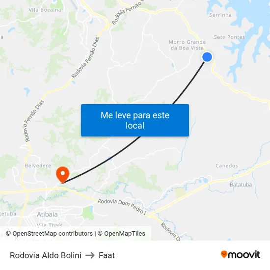 Rodovia Aldo Bolini to Faat map