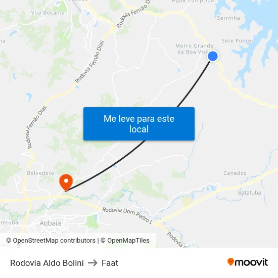 Rodovia Aldo Bolini to Faat map