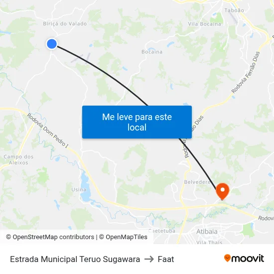 Estrada Municipal Teruo Sugawara to Faat map