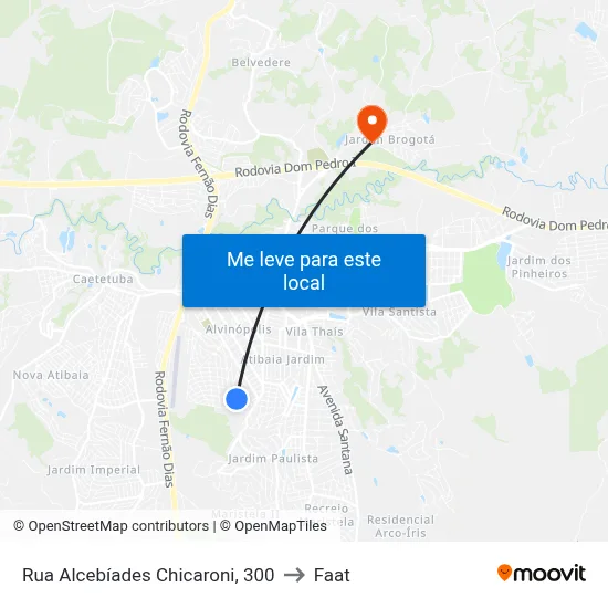 Rua Alcebíades Chicaroni, 300 to Faat map
