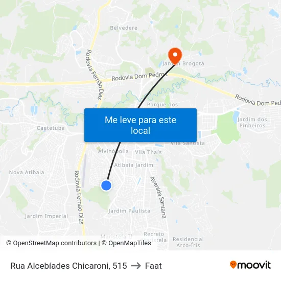 Rua Alcebíades Chicaroni, 515 to Faat map