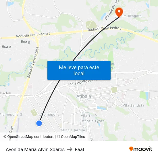 Avenida Maria Alvin Soares to Faat map