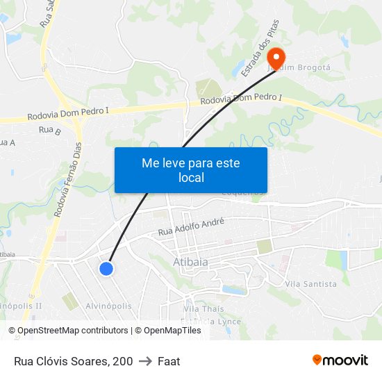 Rua Clóvis Soares, 200 to Faat map