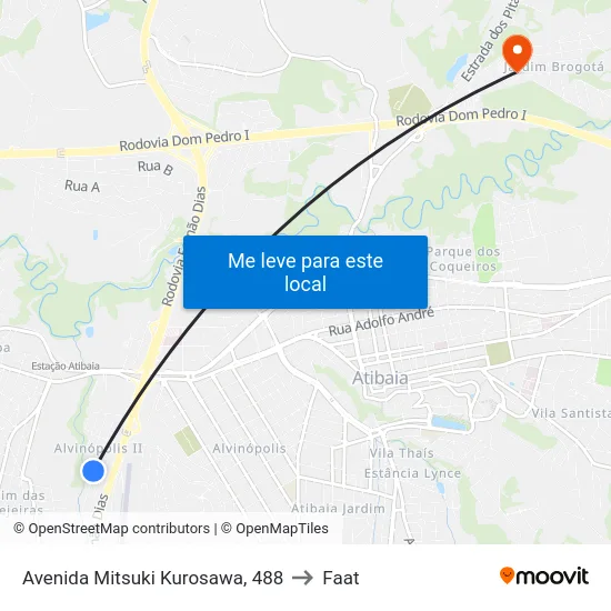 Avenida Mitsuki Kurosawa, 488 to Faat map