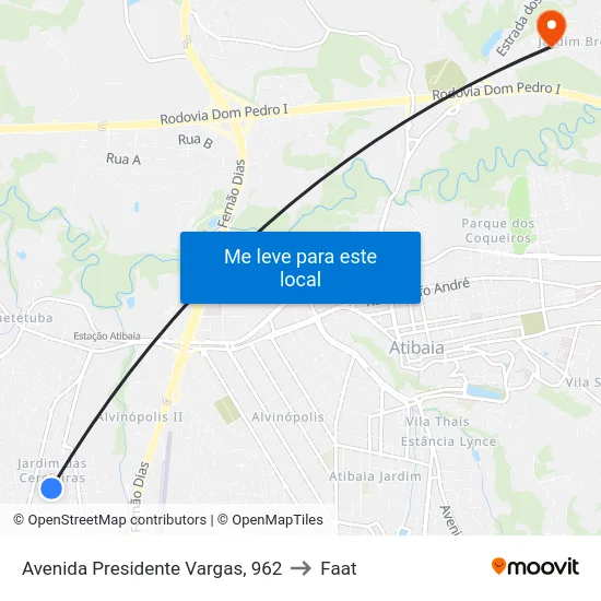 Avenida Presidente Vargas, 962 to Faat map