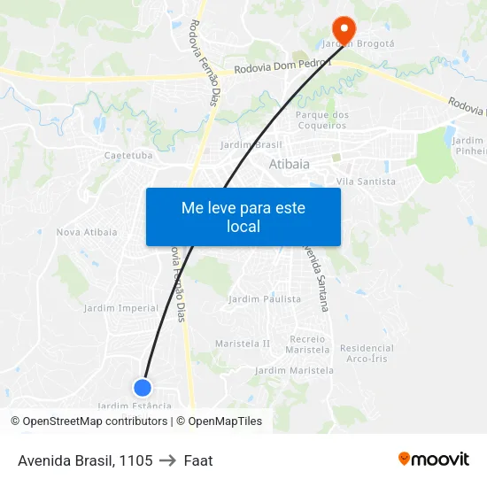 Avenida Brasil, 1105 to Faat map